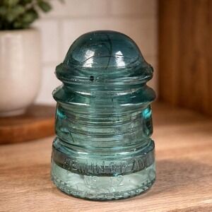 Vintage Hemingray No 12 Glass Insulator Aqua May 2 1893 Patent